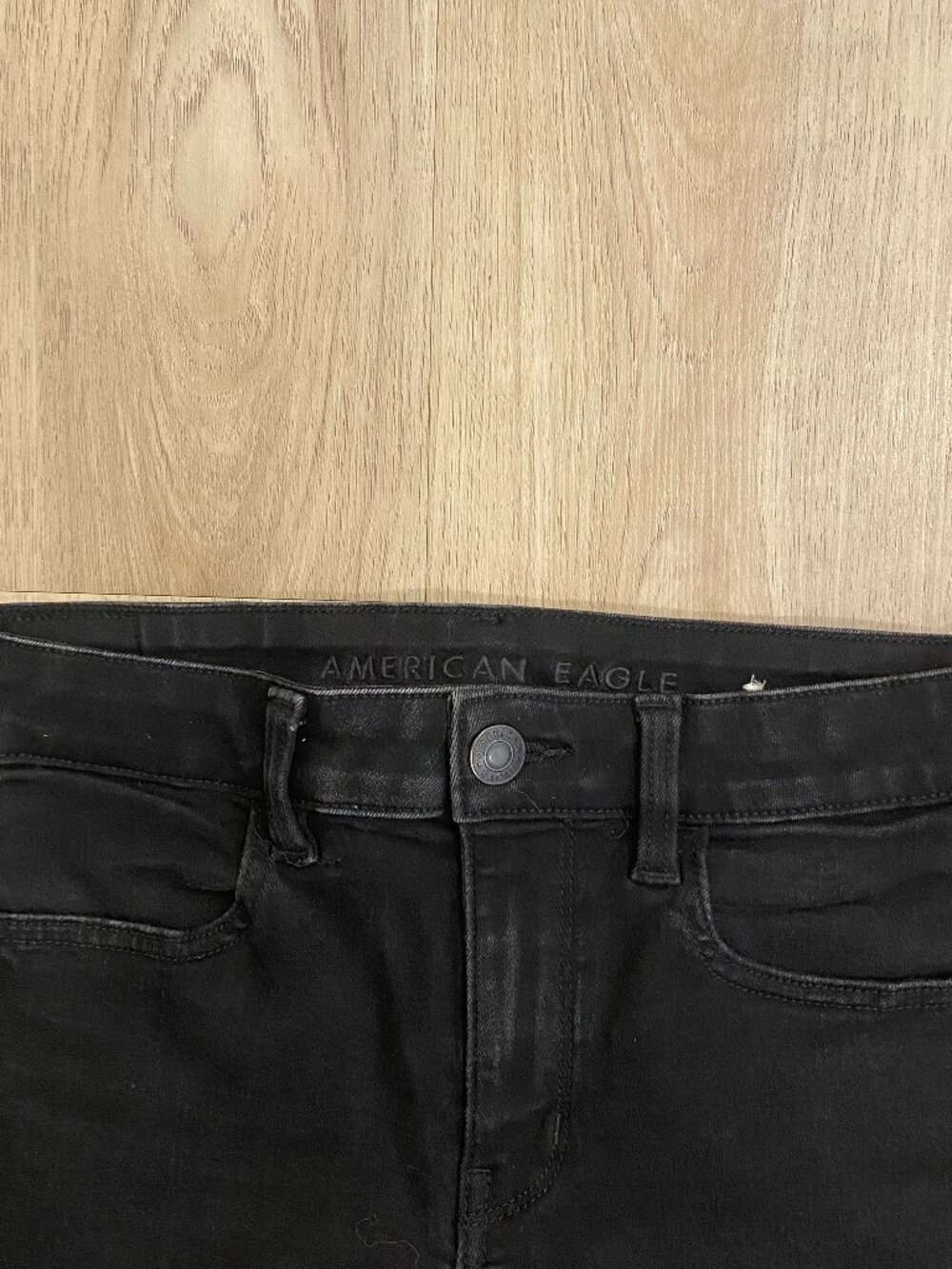 American Eagle Next Level Stretch Black Jeggings Size 6 Short Petite Skinny Jean - Picture 7 of 9